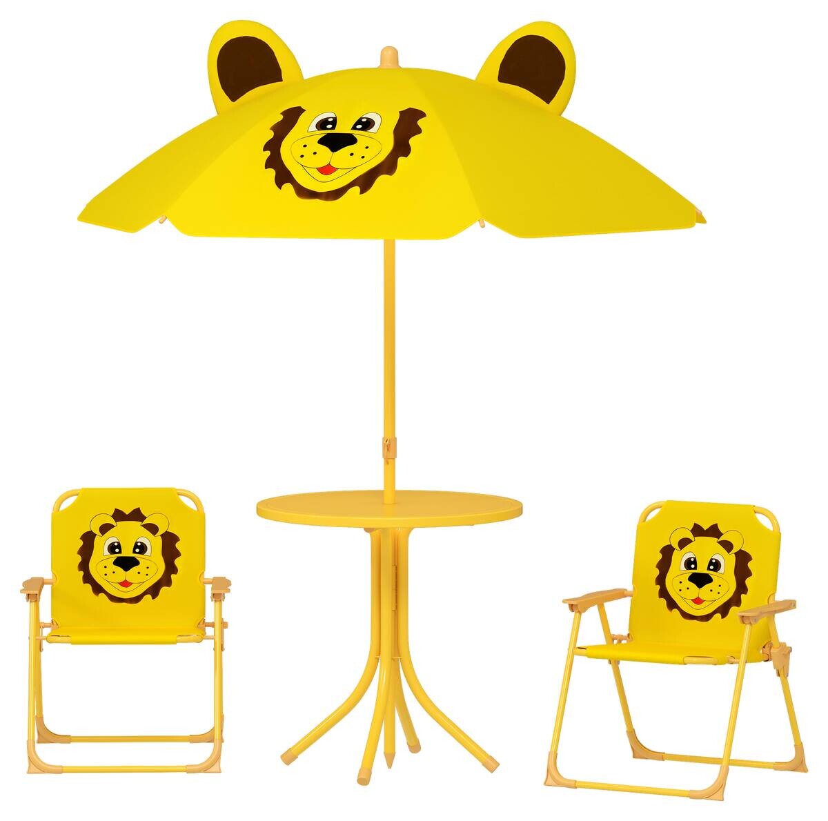 AIYAPLAY Garten-Kindersitzgruppe gelb Polyester B/H/L: ca. 49,5x50x49,5 cm