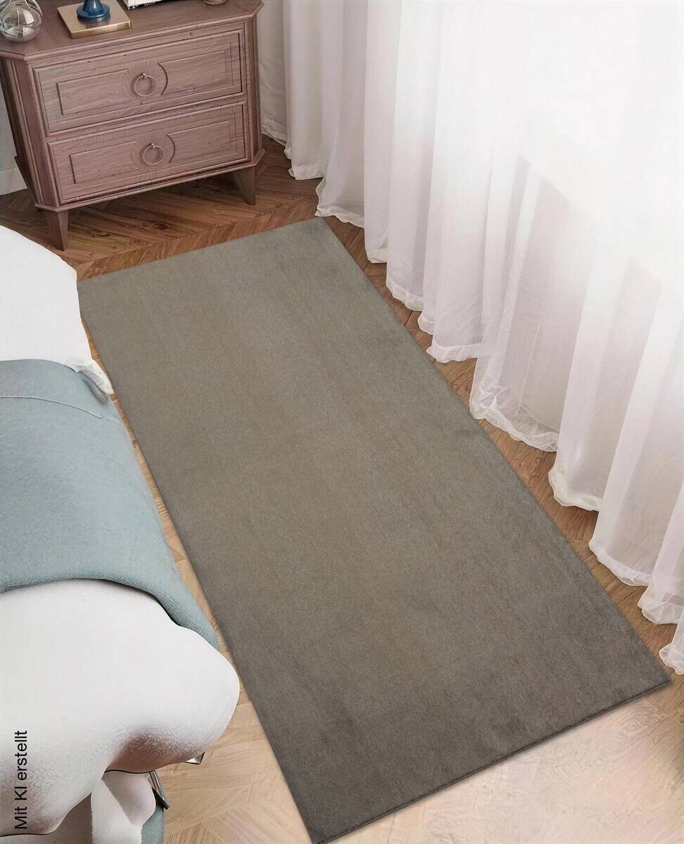 Teppich Flanell Mocca B/L: ca. 80x150 cm
