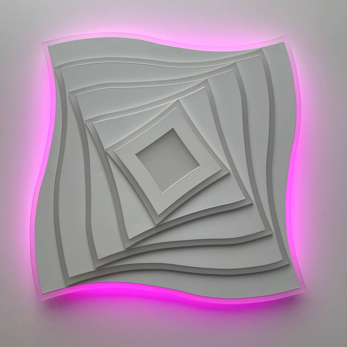 Fischer & Honsel LED-Deckenleuchte 21230 weiß Acryl B/H/T: ca. 50x7,6x50 cm 1 Brennstellen