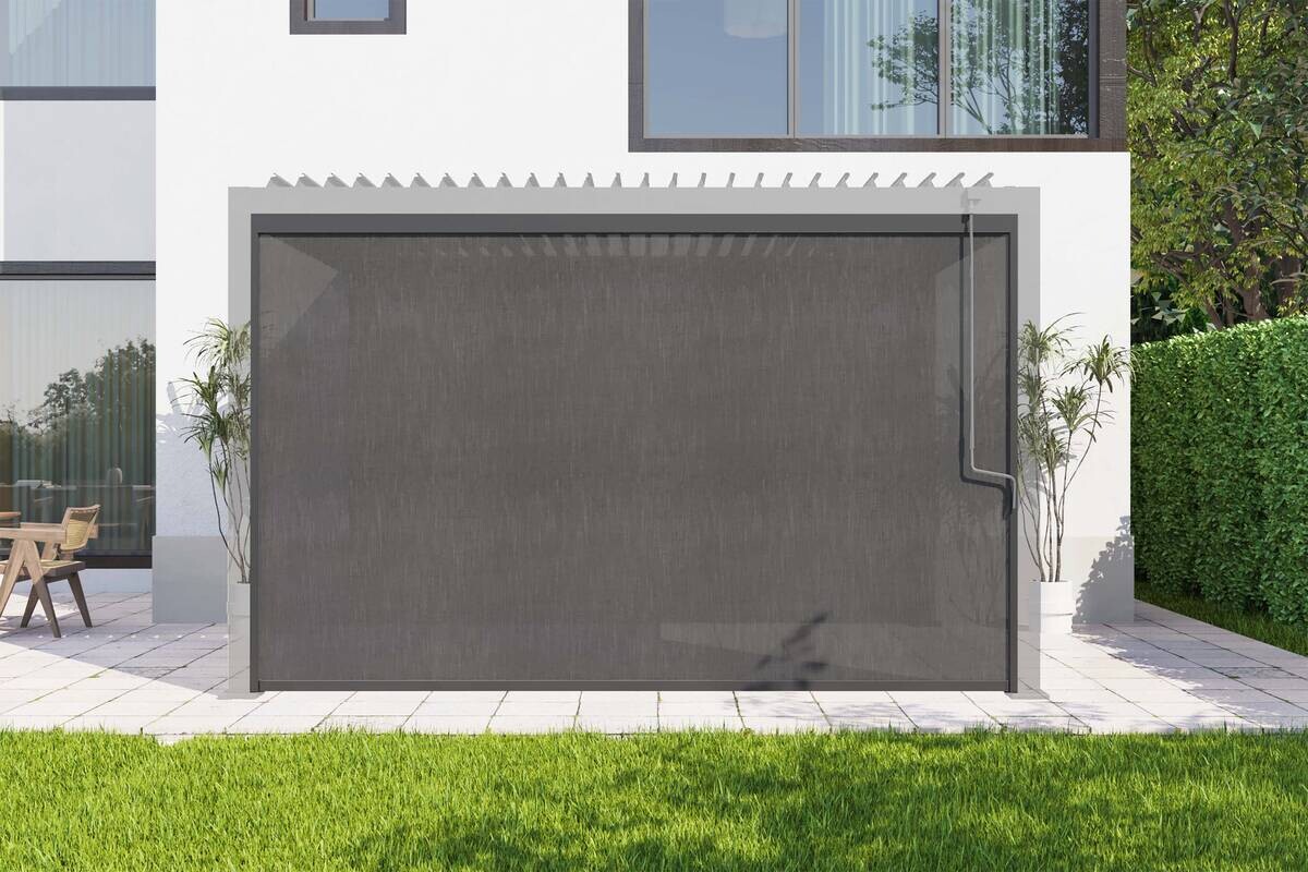 Rollo anthrazit Aluminium B/H/L: ca. 8,5x231,5x371 cm