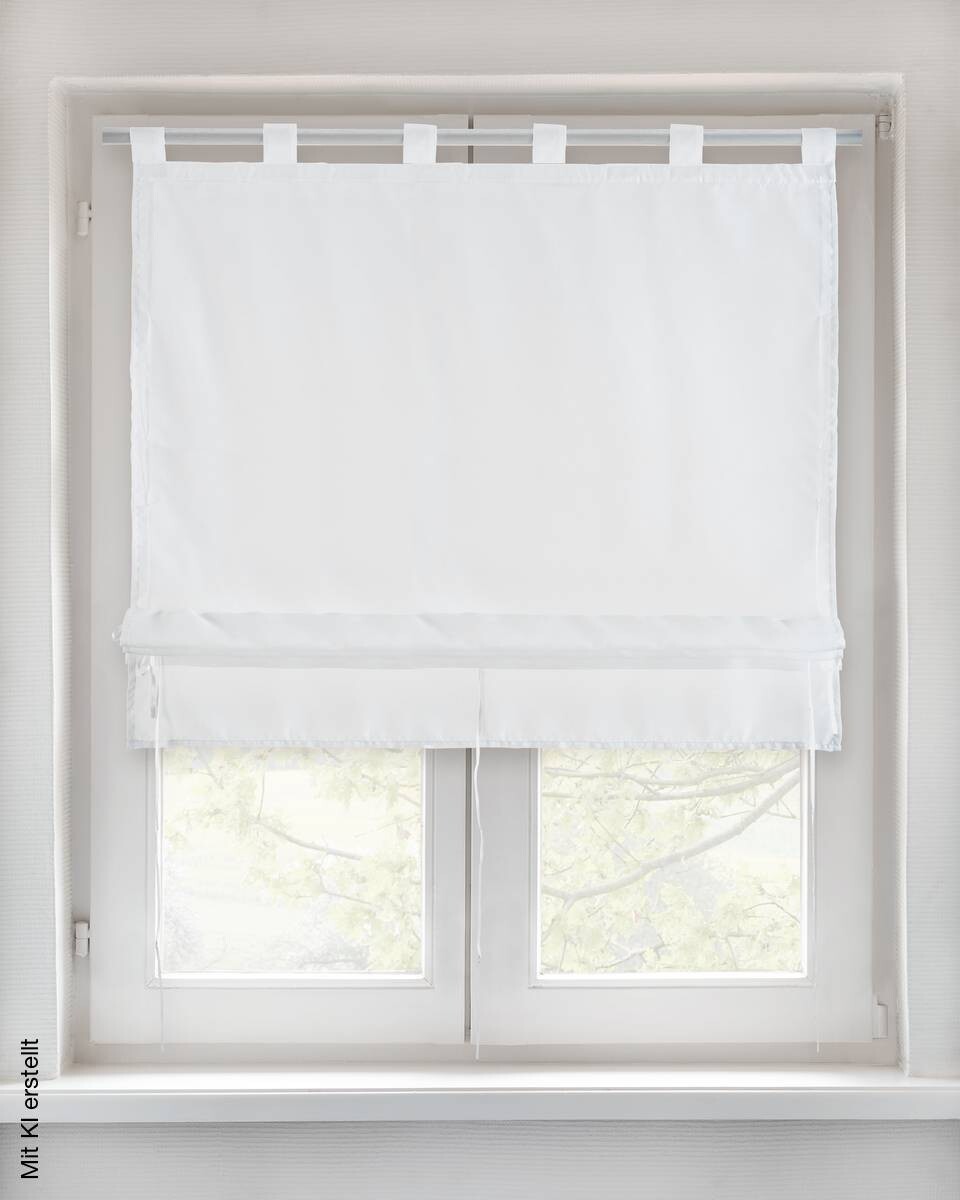 POCOline Bändchenrollo Nouveau weiß B/L: ca. 100x140 cm