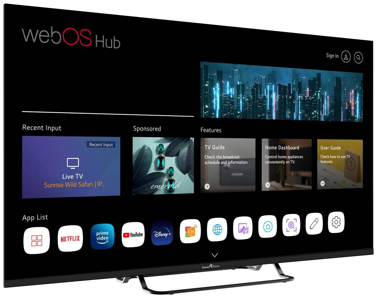 Smart-Tech LED-Fernseher 43UW02V B/H: ca. 96x59 cm