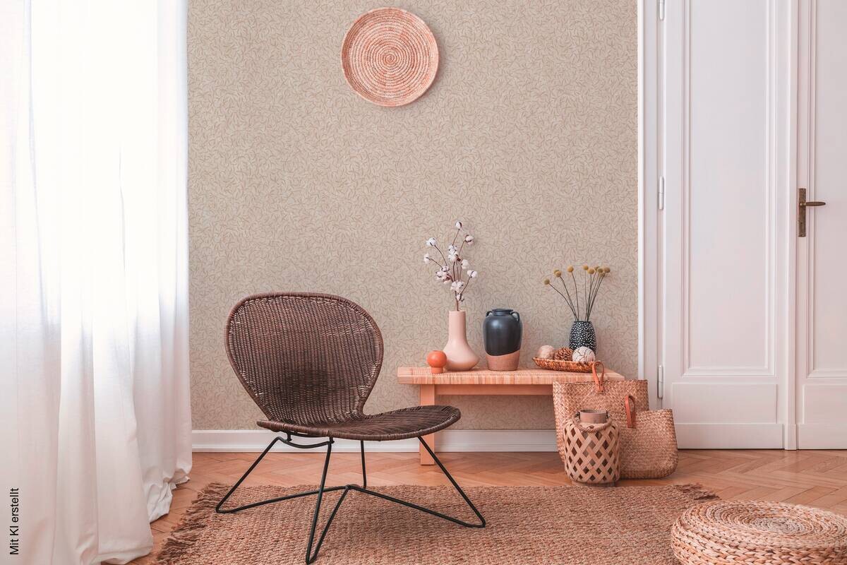 A.S.Creation Vliestapete beige B/H/D: ca. 53x1005x8,5 cm