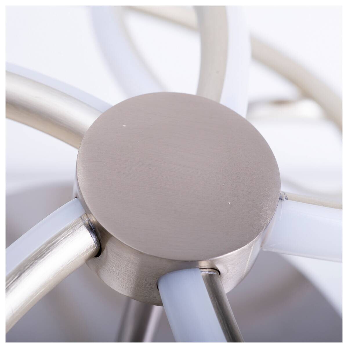 Näve Leuchten Deckenleuchte 1386850 stahlfarbig Kunststoff Metall B/H/T: ca. 57x20x57 cm null 5 Brennstellen