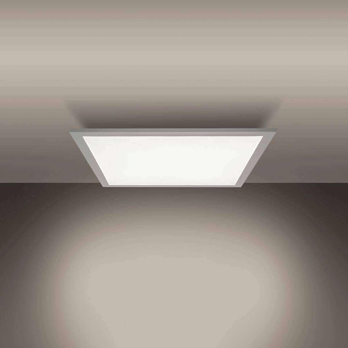 Näve Leuchten LED-Deckenpanel weiß Metall Kunststoff B/H/T: ca. 59,5x6x59,5 cm