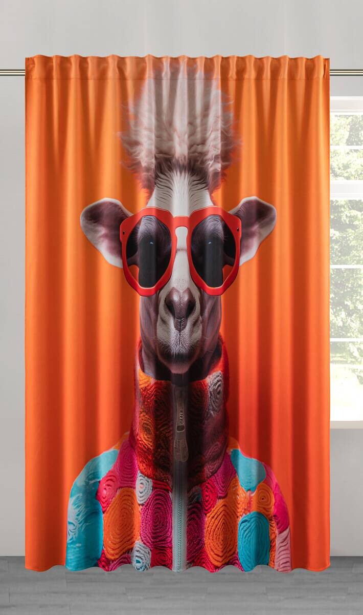 POCOline Verdunklungsvorhang Paco-Brille orange B/L: ca. 250x245 cm