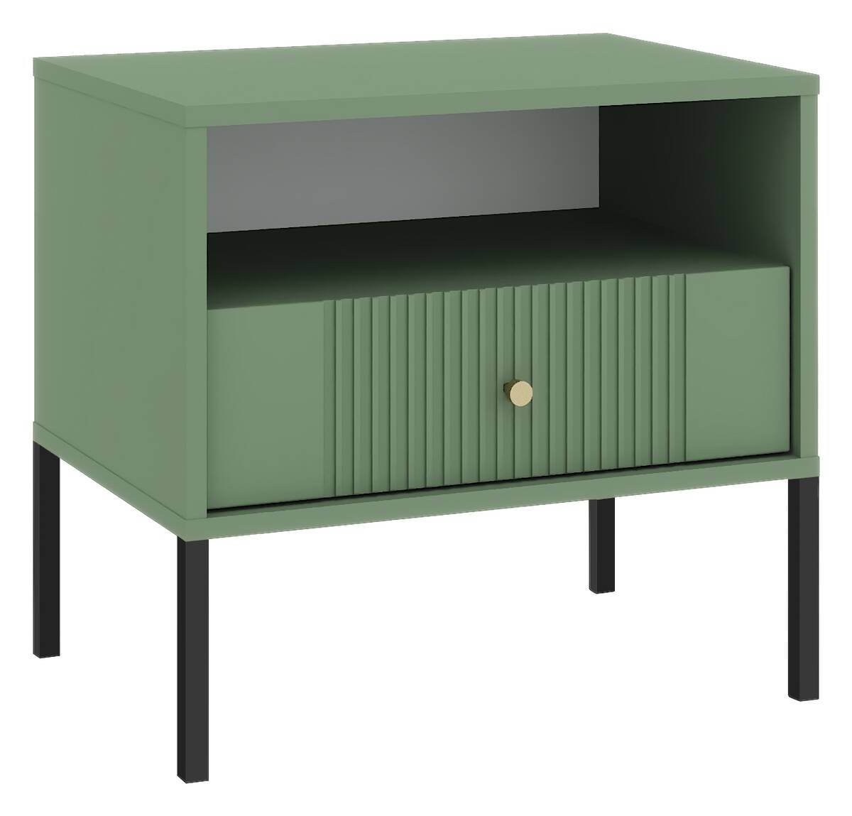 Nachtkonsole ISEO grün B/H/T: ca. 54x50,5x39 cm
