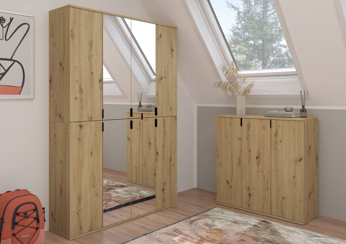 Kommode PROJEKT Eiche Artisan Nachbildung B/H/T: ca. 30x99x34 cm