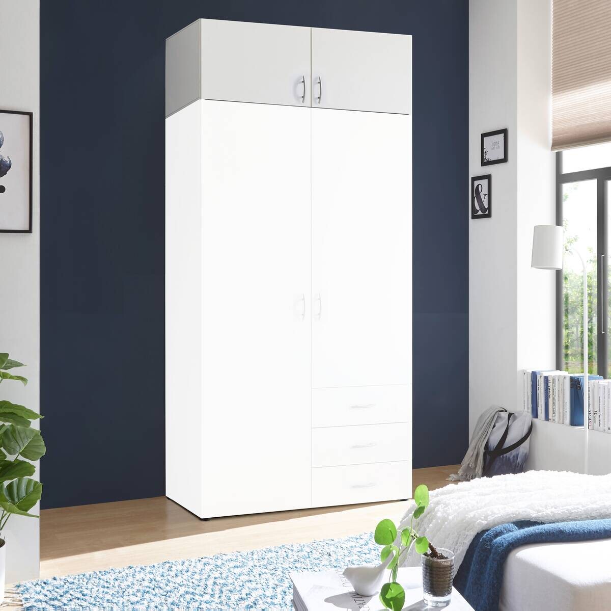 Aufsatz Harry weiß B/H/T: ca. 100x38x50 cm