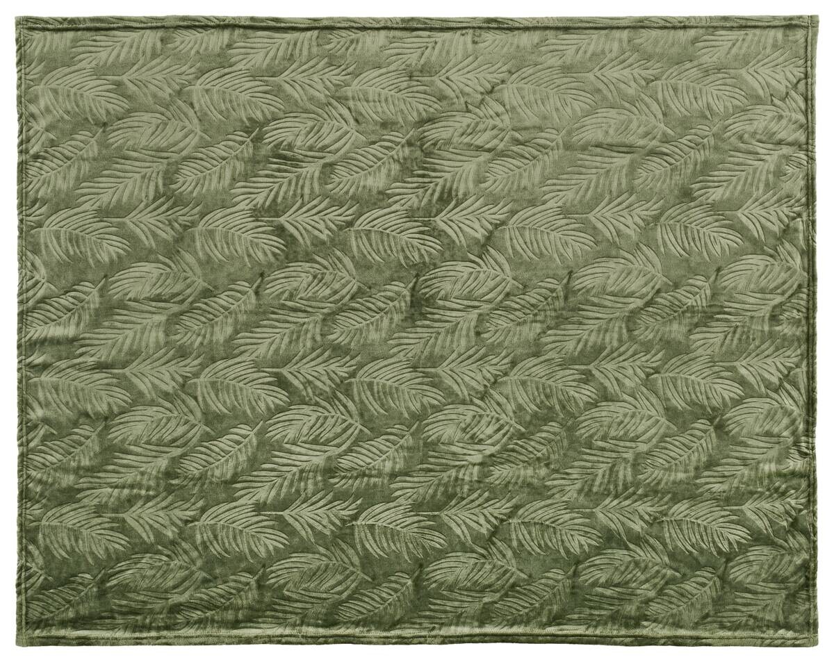 Flanelldecke Afrika grün Polyester B/L: ca. 140x200 cm