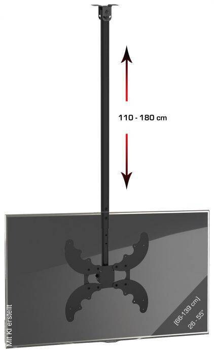 VCM Deckenhalterung Deckenhalterung schwarz