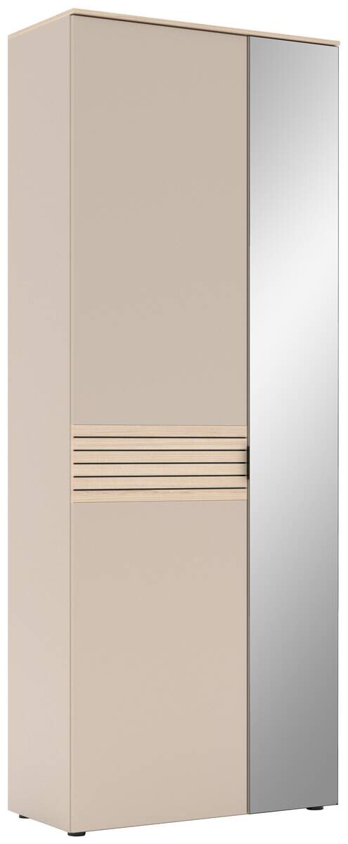 Garderobenschrank Ina Kaschmirgrau Eiche Natura Nachbildung B/H/T: ca. 78x202x38 cm