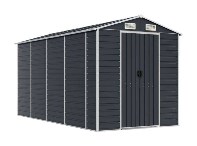 vidaXL Gartenhaus anthrazit B/H/T: ca. 191x198x385 cm