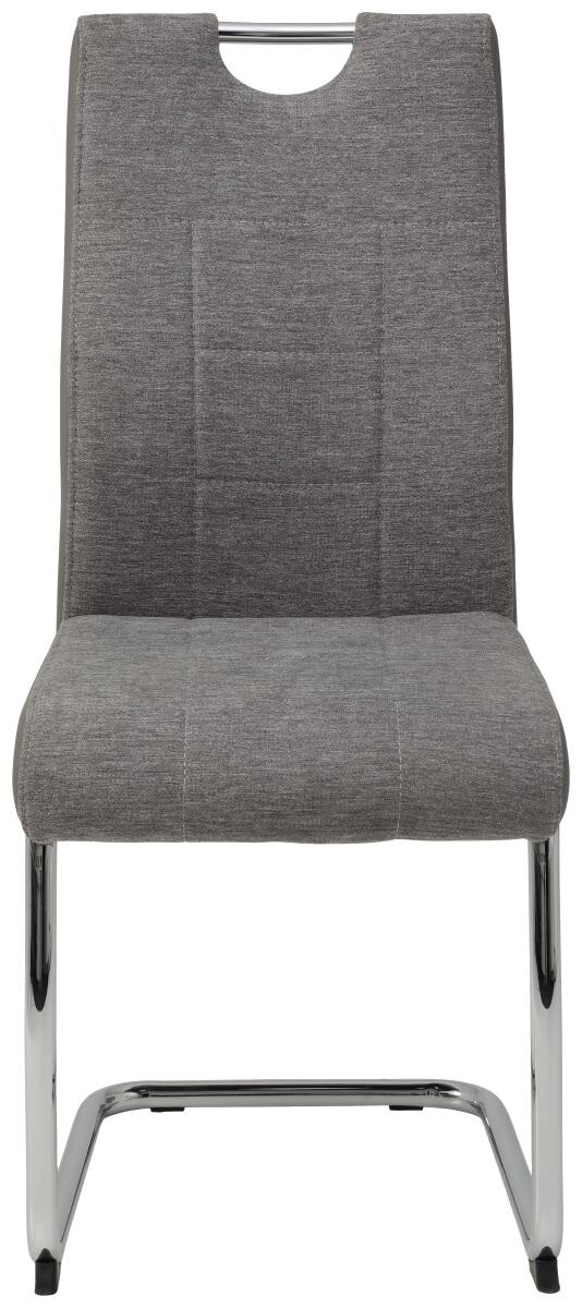 Schwingstuhl Alina 2er Set grau Webstoff B/H/T: ca. 43x59x98 cm