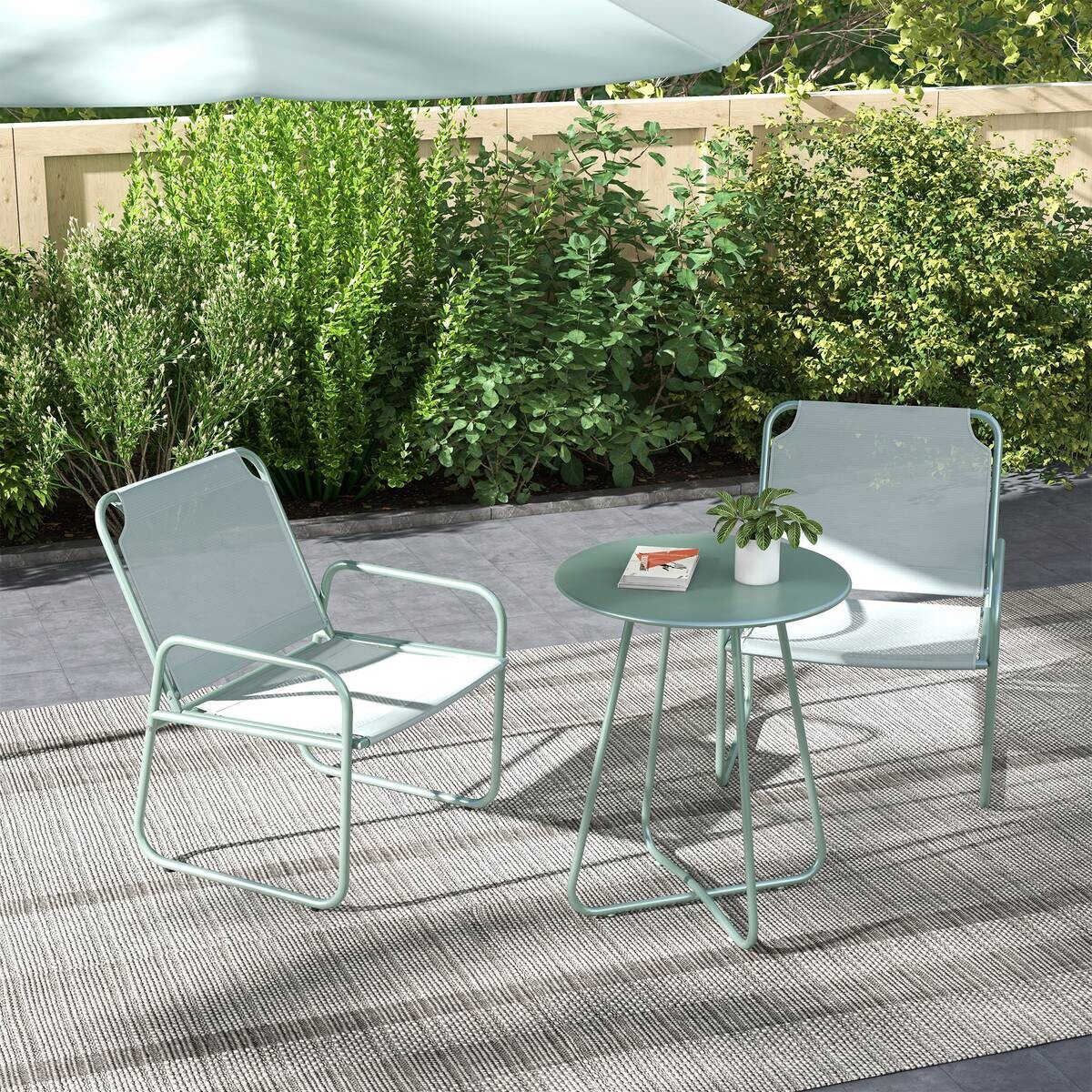 Outsunny Sitzgruppe grün Mesh B/H/L: ca. 57x63x82 cm
