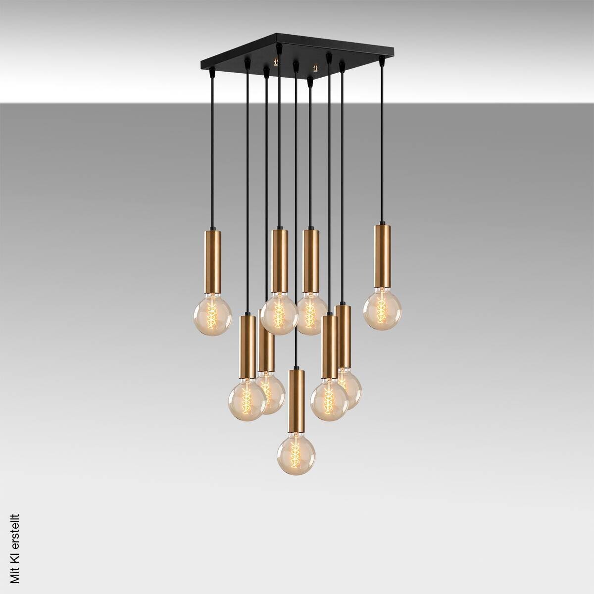 Opviq Pendelleuchte bronze B/H/T: ca. 50x136x50 cm E27 9 Brennstellen