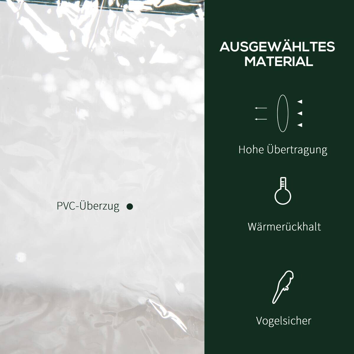 Outsunny Gewächshaus B/H/T/L: ca. 49x125x49x69 cm transparent