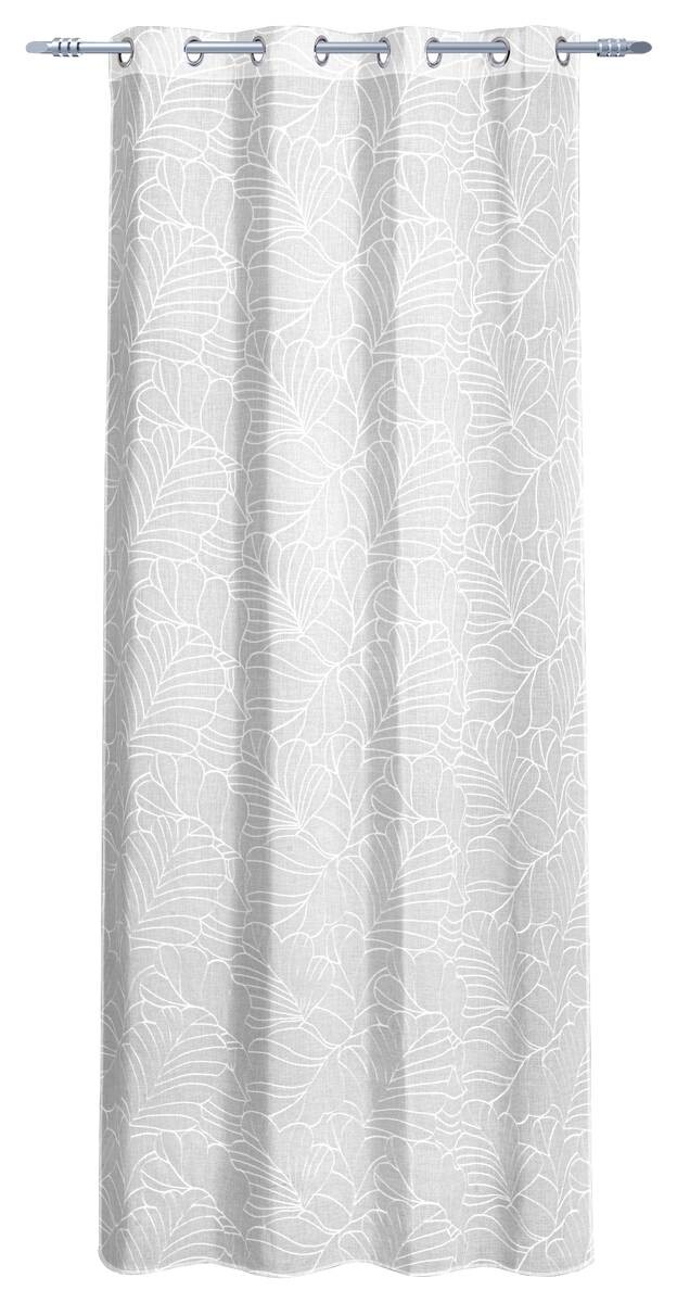 Ösenvorhang Sabrina weiß B/L: ca. 135x245 cm