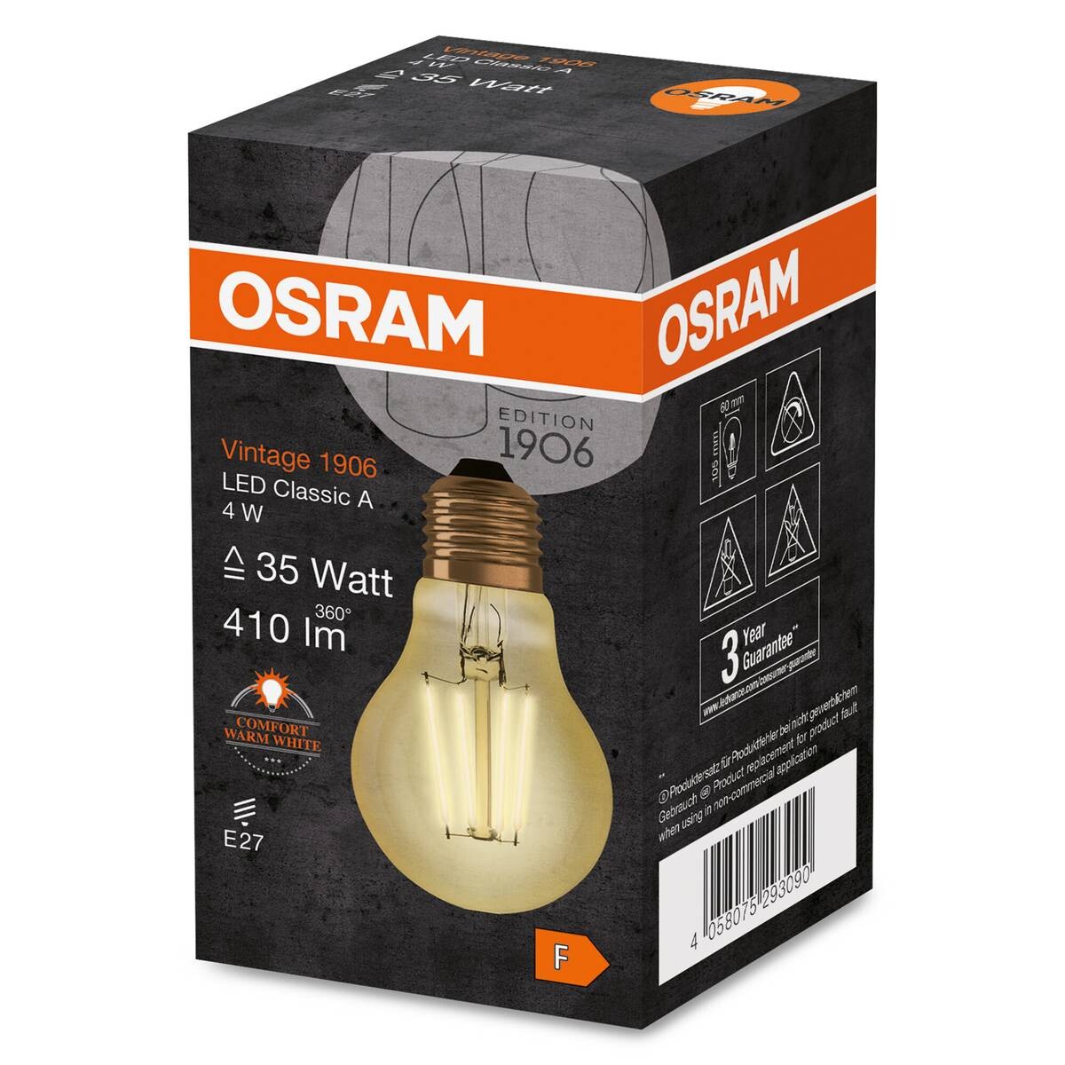 OSRAM LED-Leuchtmittel Filamentlampe Vintage 1906 AC32390 E27