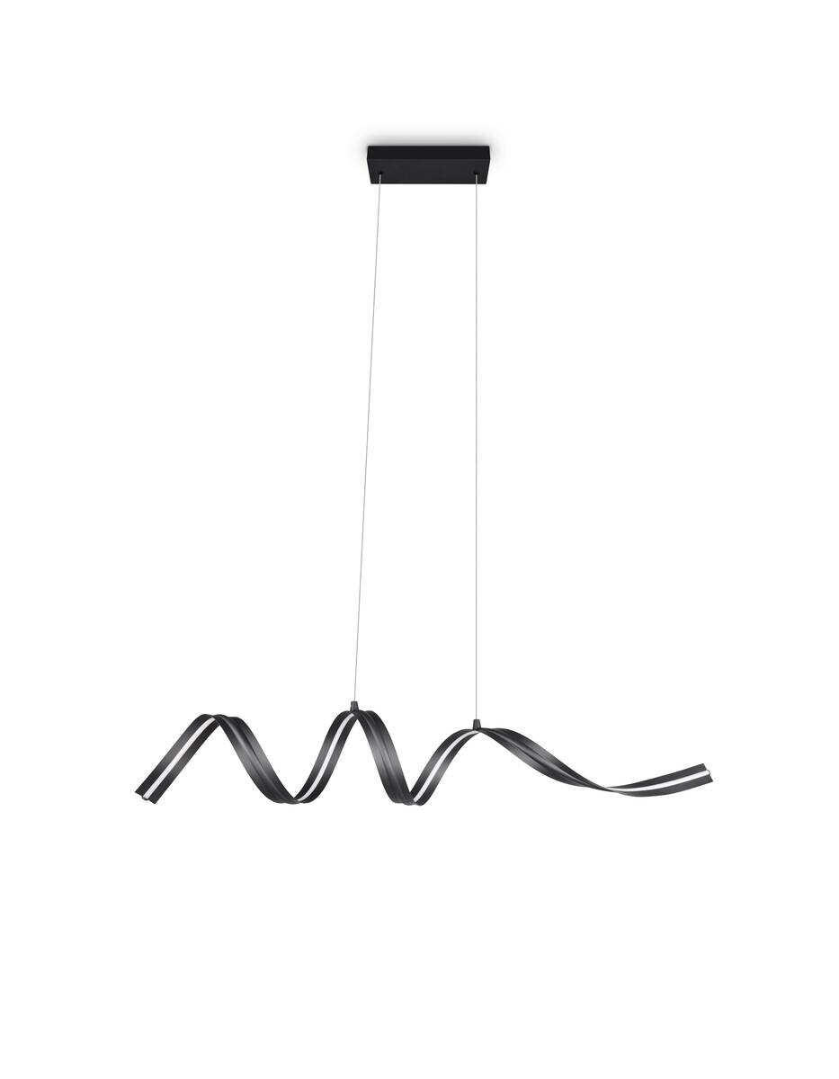 Reality LED-Pendelleuchte Tivor schwarz Metall B/H/T: ca. 109x150x19,5 cm