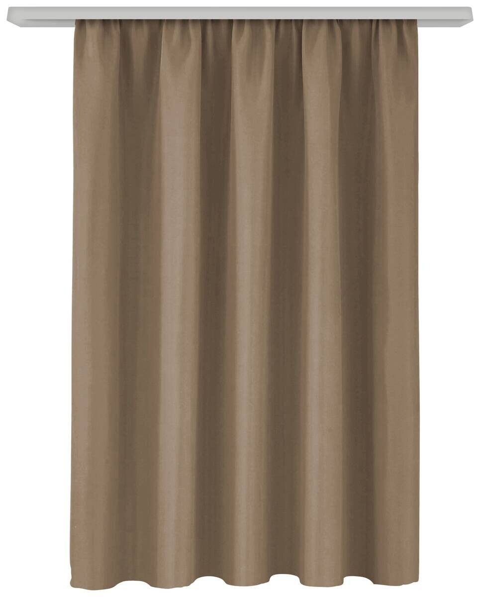 Verdunklungsvorhang Linus dunkeltaupe 100% Polyester B/L: ca. 140x145 cm