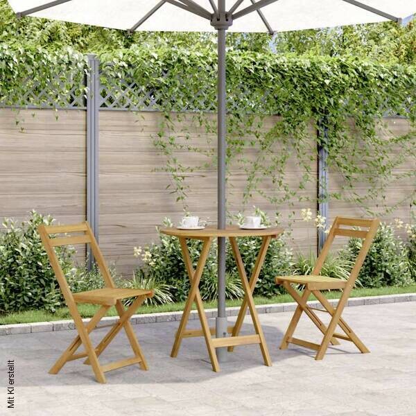 vidaXL Klapptisch braun Akazie B/H/L: ca. 70x75x70 cm