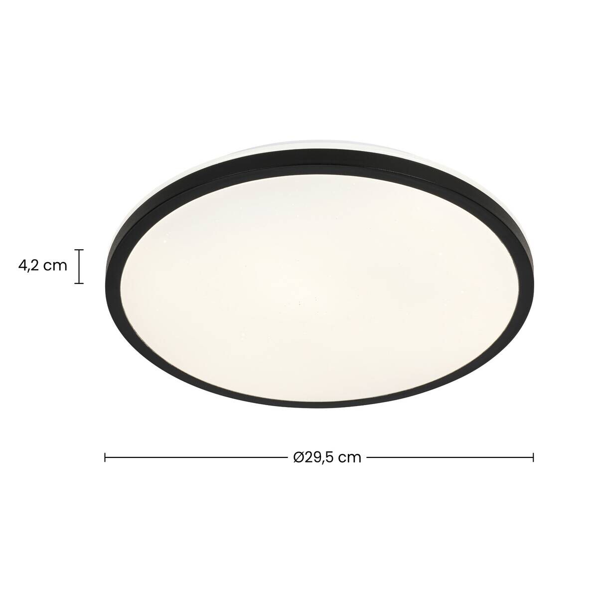 Nolo LED-Deckenleuchte Hela schwarz Kunststoff H/D: ca. 4,3x30 cm