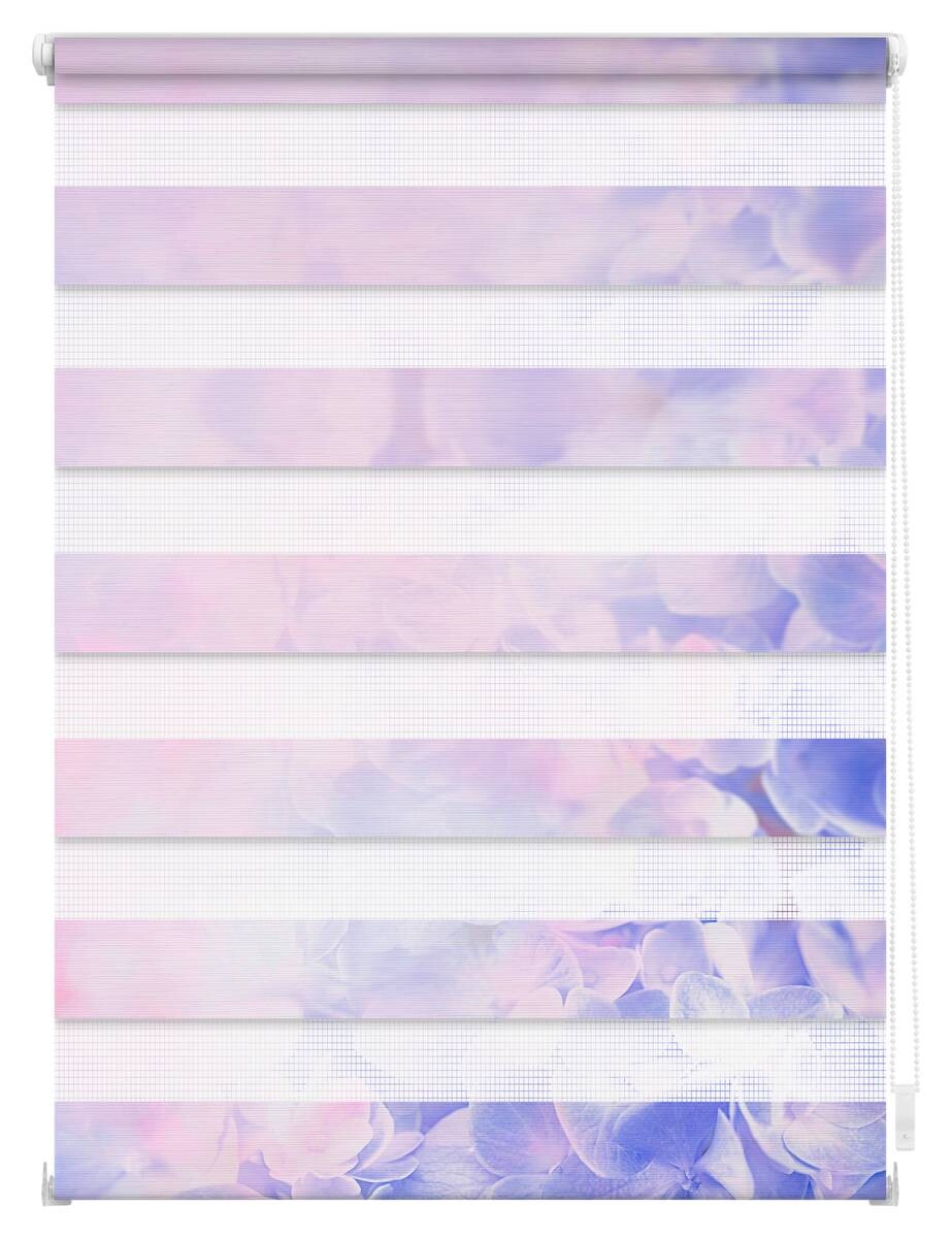 LICHTBLICK Doppelrollo Duo Hortensie lila B/T: ca. 60x150 cm