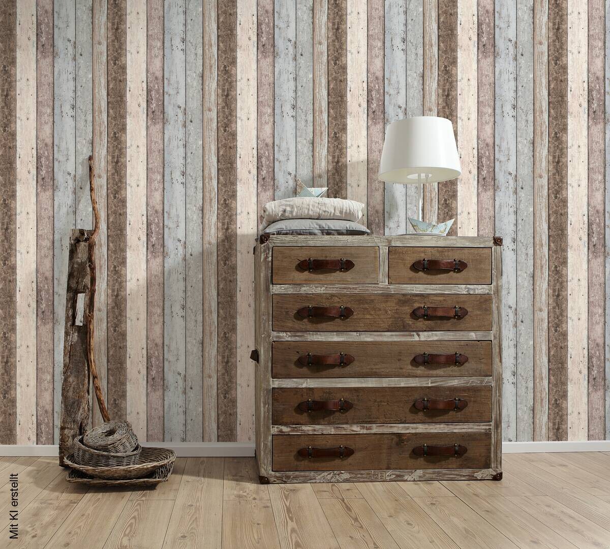 A.S.Creation Vliestapete Best of Woodn Stone 2nd Edition Holzoptik braun B/L: ca. 53x1005 cm