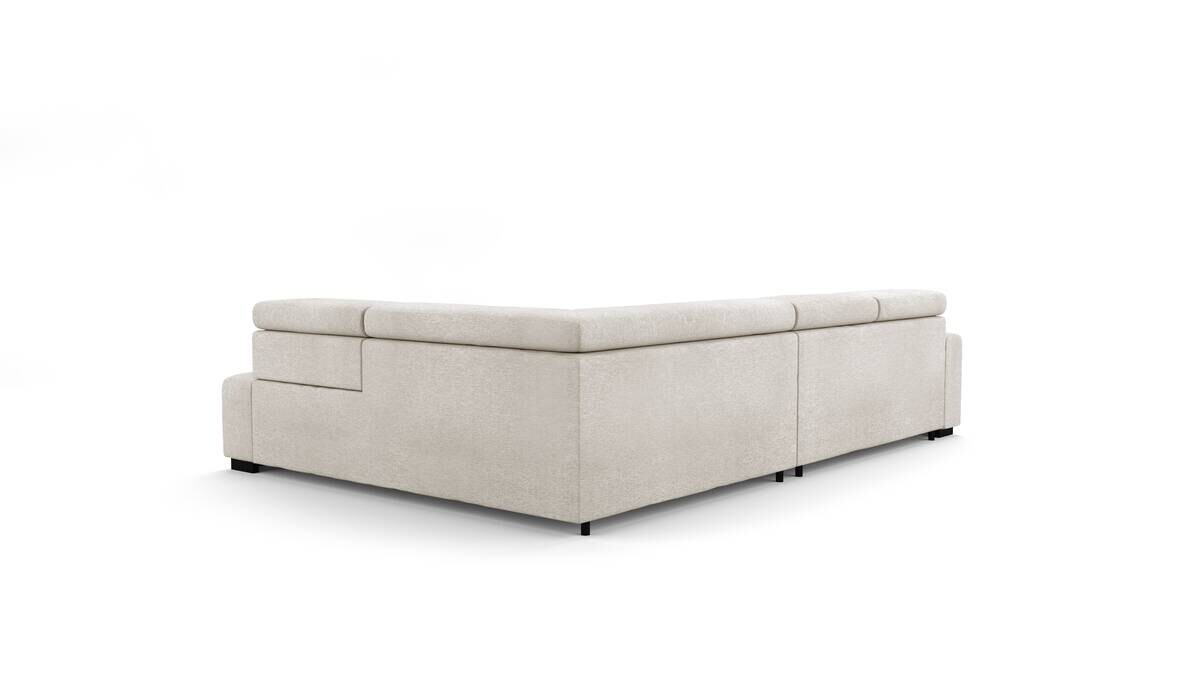 Ecksofa mit Bettfunktion beige Flachgewebe B/T: ca. 300x210 cm