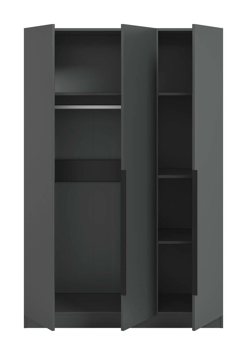 Kleiderschrank KOPENHAGEN anthrazit B/H/T: ca. 120x181x52 cm