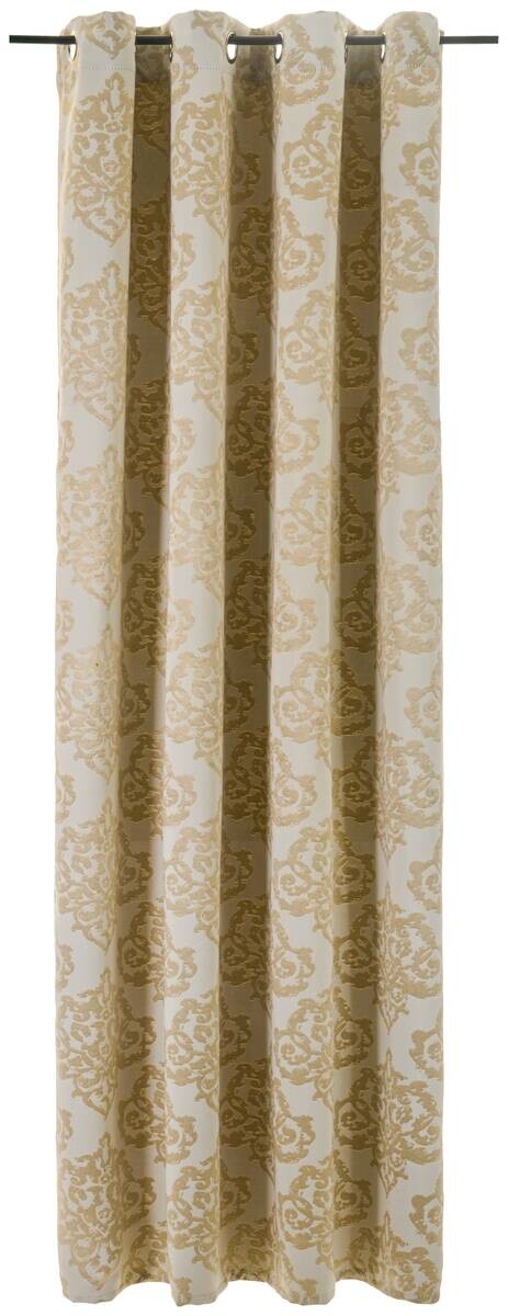 Verdunklungsvorhang Ornament champagner B/L: ca. 135x245 cm