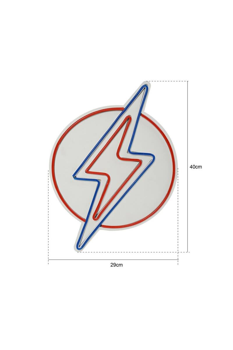 Opviq LED-Wandleuchte blau rot PVC B/H/T/L: ca. 29x40x2x29 cm
