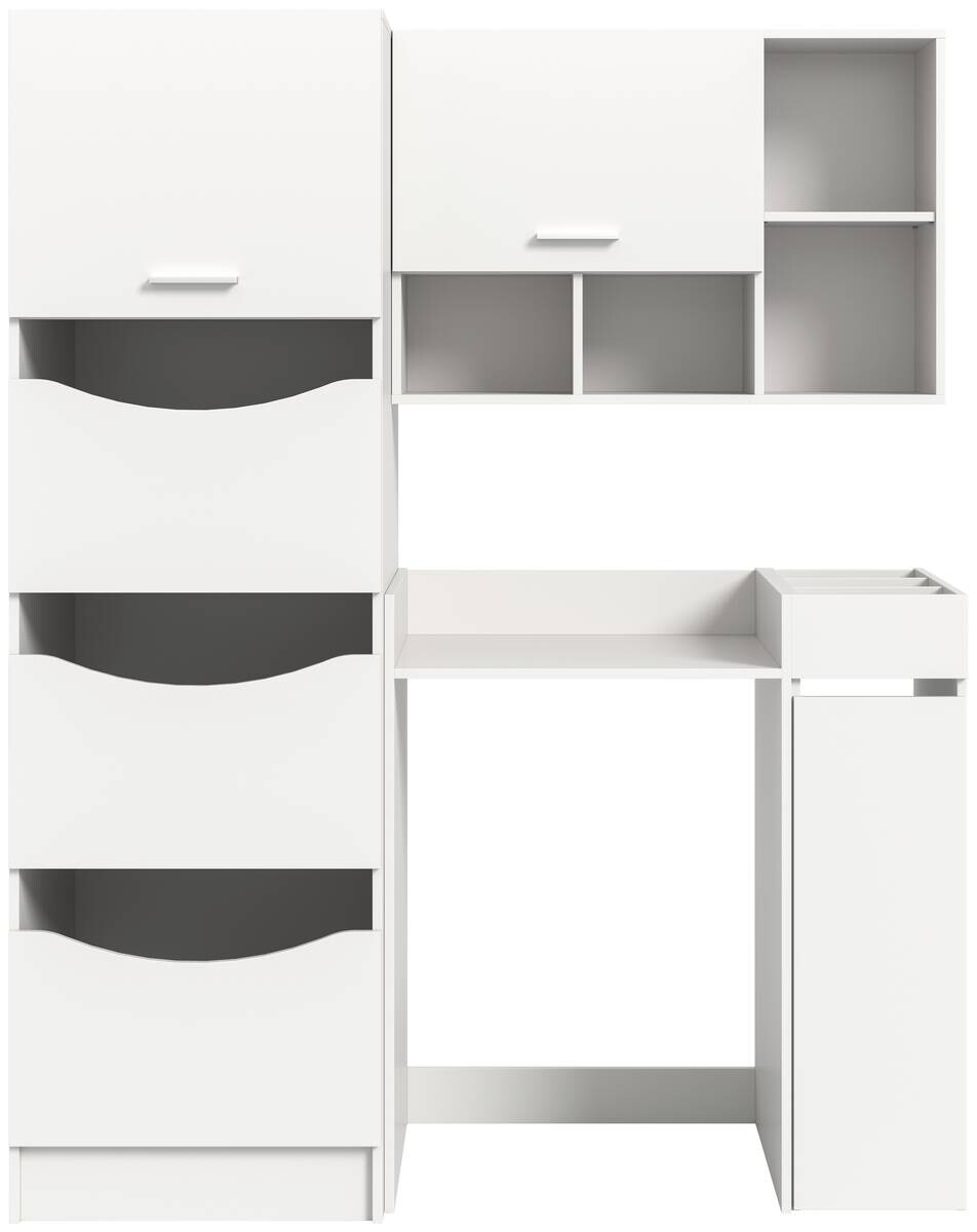 Waschmaschinenumbauschrank Free weiß B/H/T: ca. 126x195x68 cm