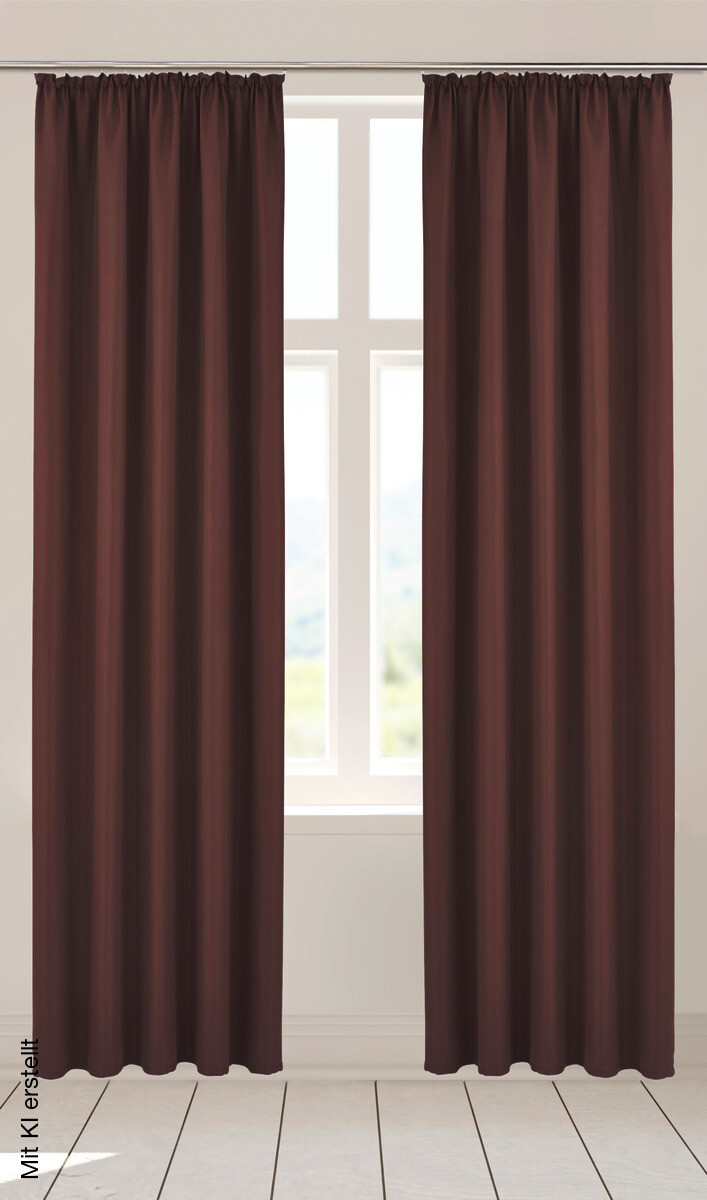 Verdunklungsvorhang Linus braun B/L: ca. 140x245 cm