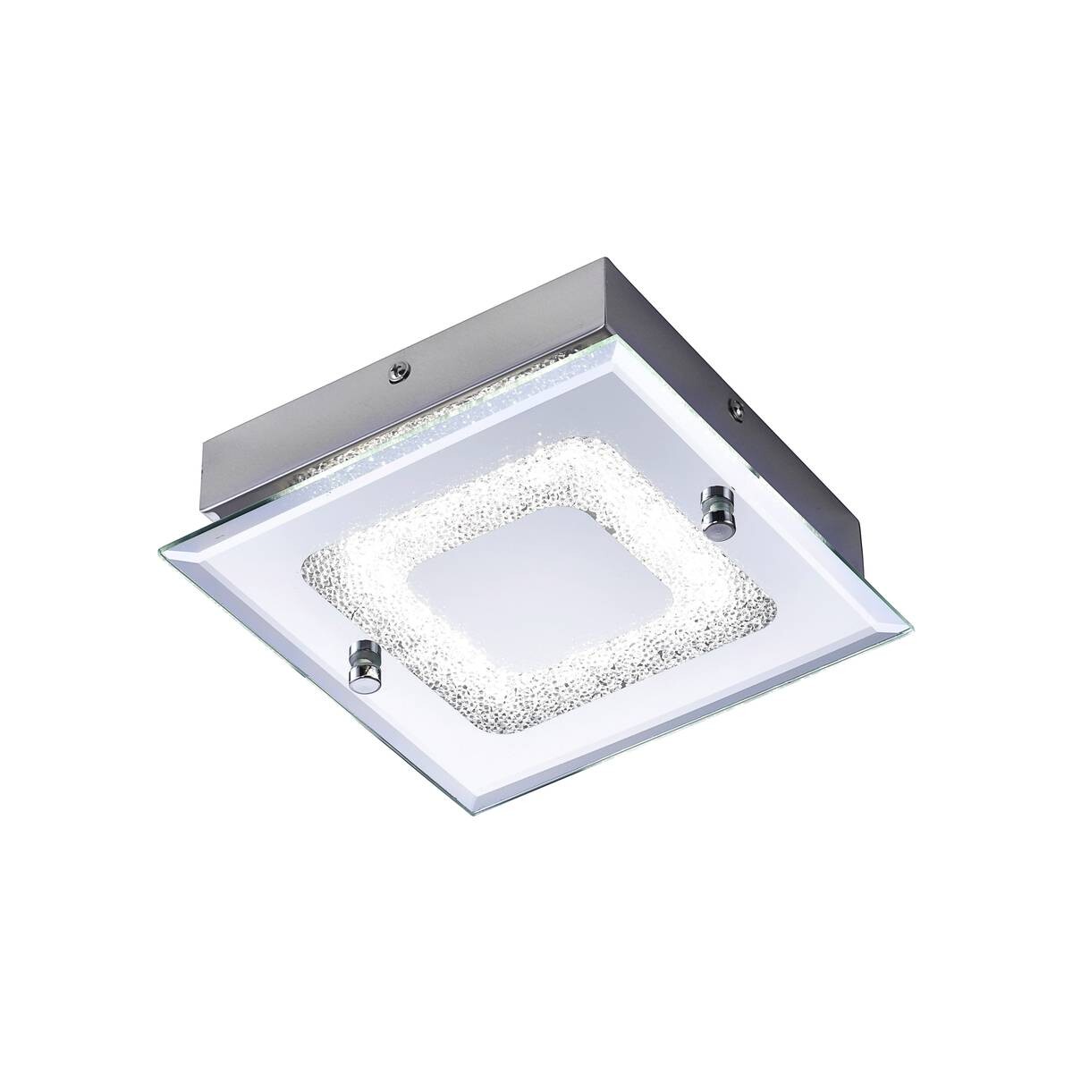 Just Light LED-Deckenleuchte LISA 11570-17 Chrom klar Metall Glas B/H/T: ca. 18x5,8x18 cm 1 Brennstellen