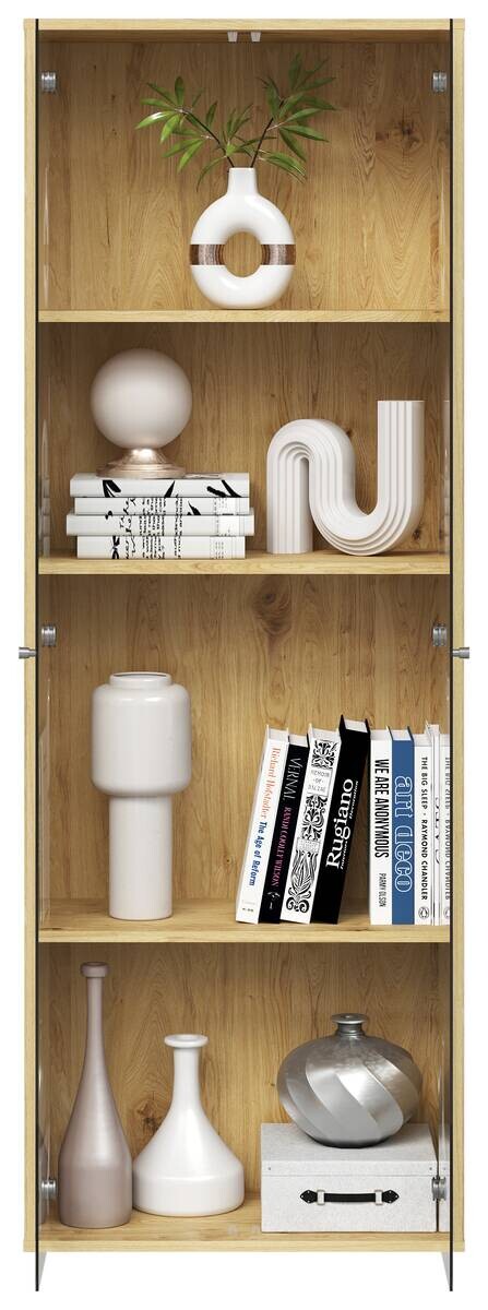 Vitrine Eiche Artisan Nachbildung B/H/T: ca. 61x171x33 cm