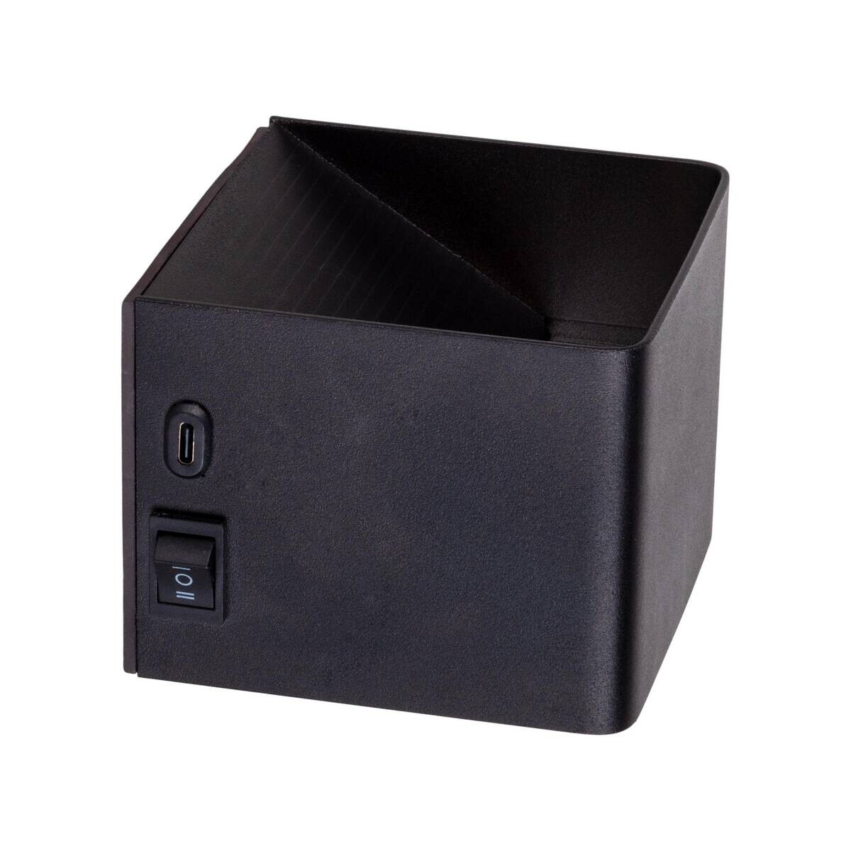 Näve Leuchten LED-Wandleuchte schwarz Metall B/H/T: ca. 10x8x10 cm
