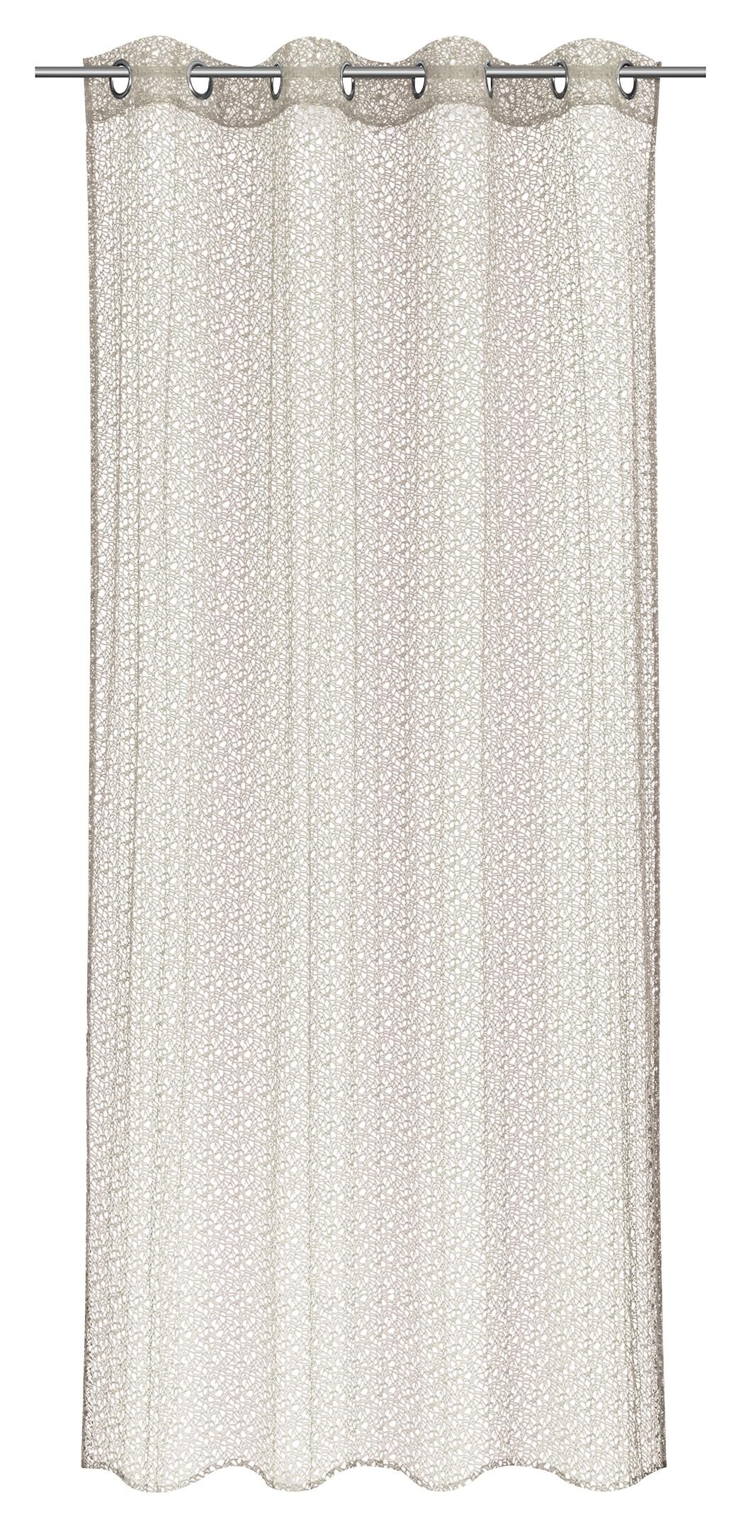 ACUS design collection Ösenvorhang Spider taupe B/L: ca. 140x245 cm