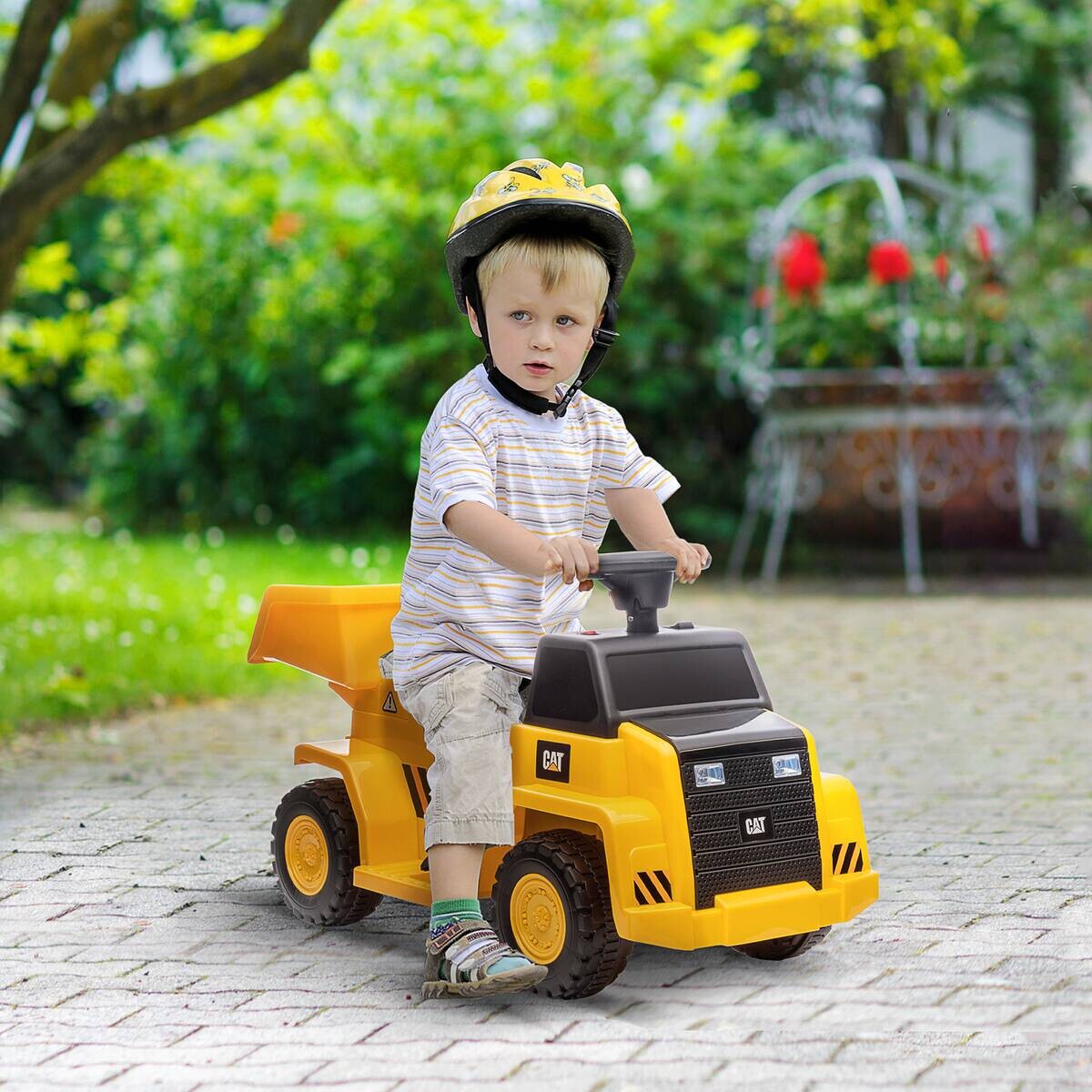 HOMCOM Elektro Kindertraktor gelb B/H/L: ca. 36x74,5x43,5 cm