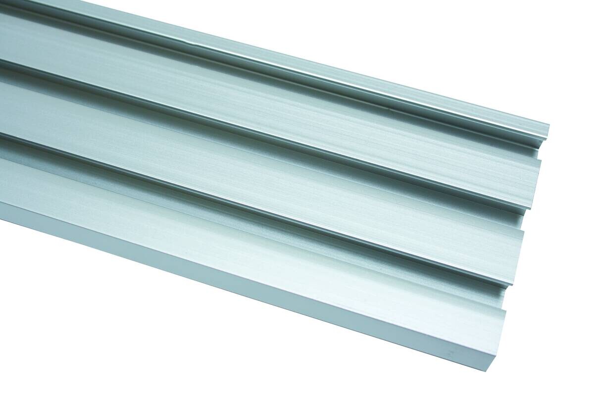 Boviva Flächenvorhangschiene silber Aluminium 3.0 Läufe