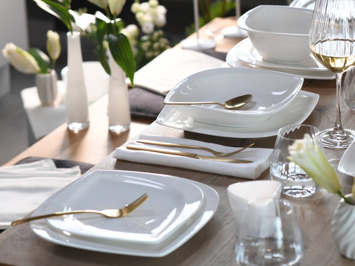 CreaTable Kombiservice Melbourne weiß Porzellan 16 tlg.