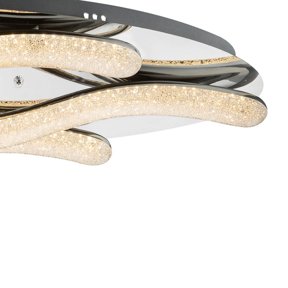POCOline LED-Deckenleuchte Lio Chrom Metall Acryl B/H/L: ca. 32x12,5x75 cm