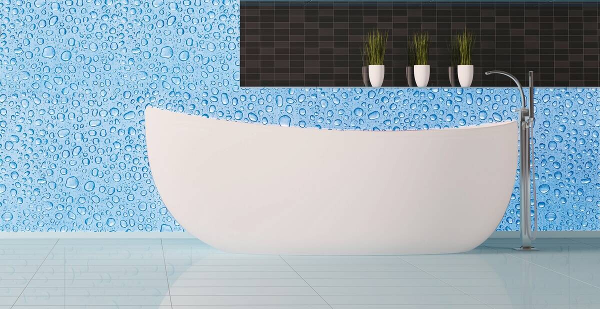 d-c-fix Dekofolie Wassertropfen hellblau B/L: ca. 45x200 cm