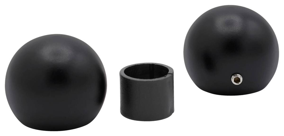 ondeco Endstück ball schwarz Metall