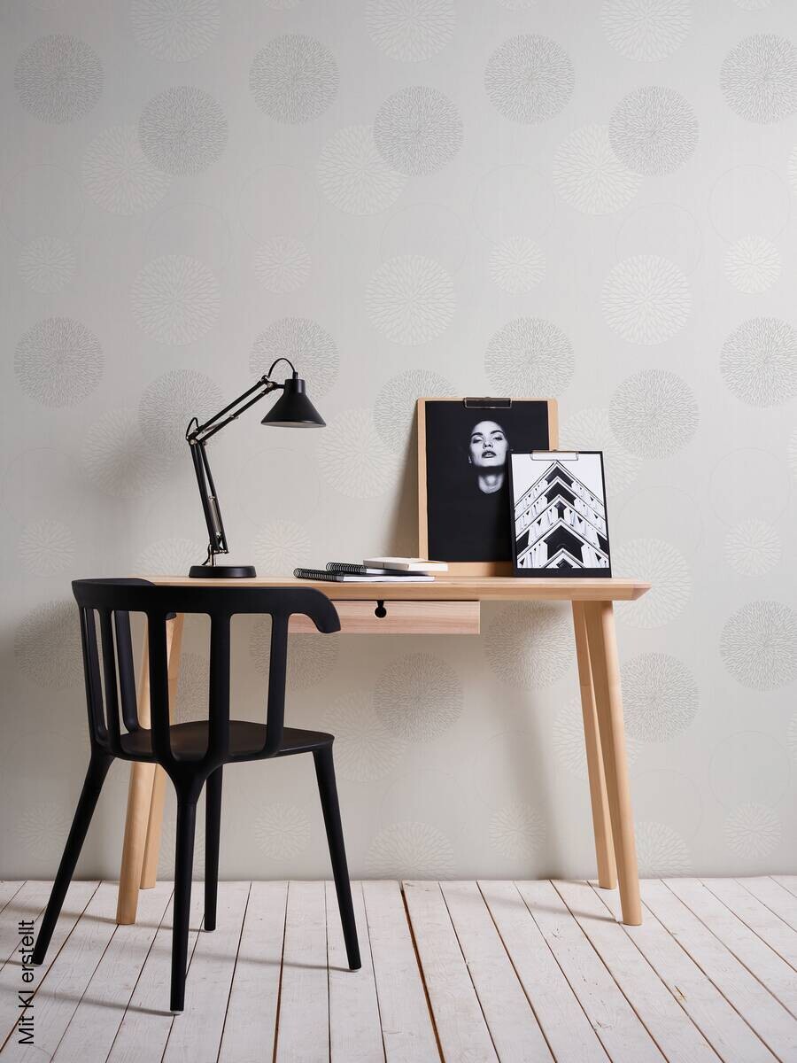 A.S.Creation Vliestapete Black & White Punkte creme B/L: ca. 53x1005 cm