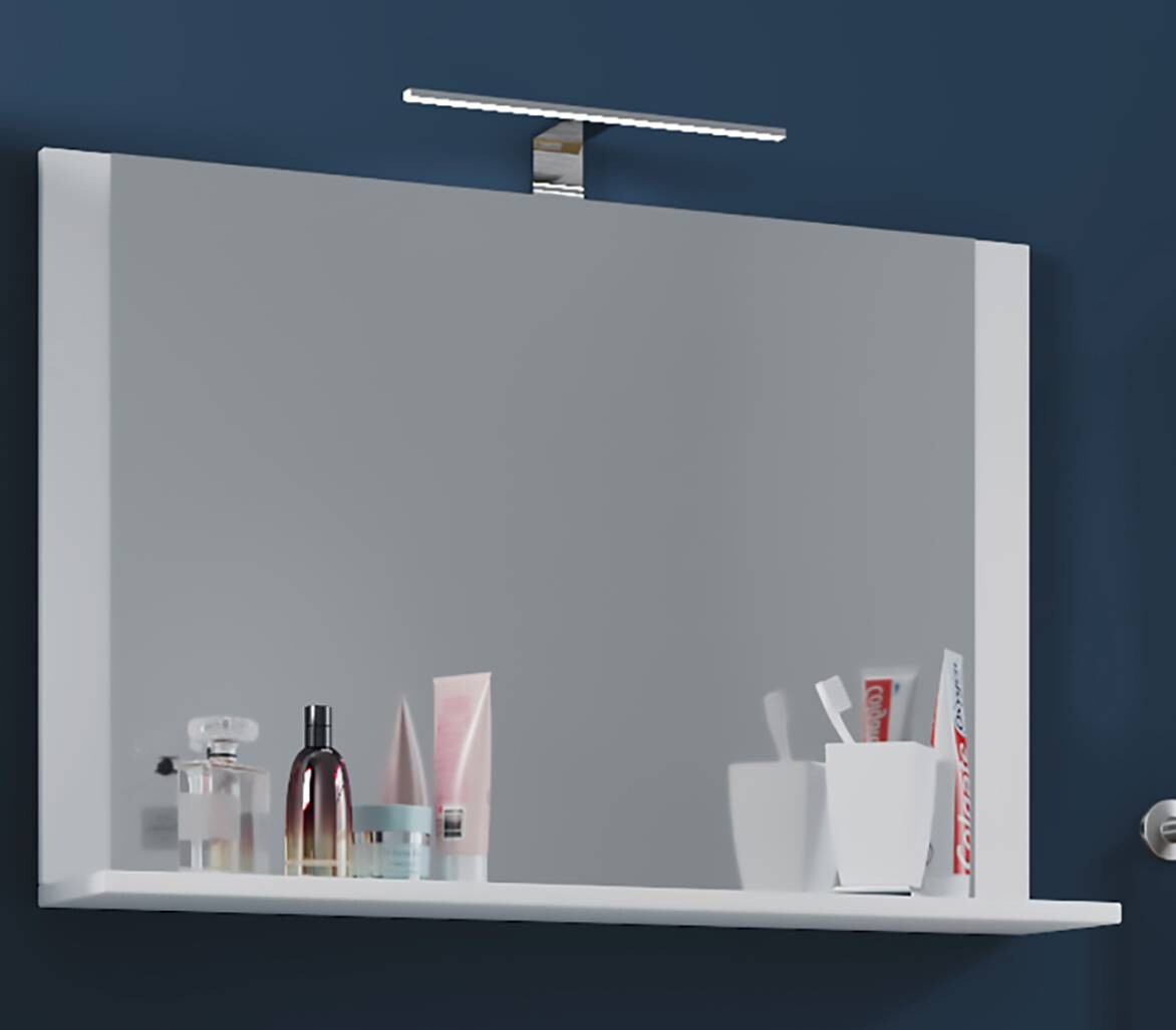 VCM Möbel Wandspiegel Lendas weiß Holzwerkstoff B/H/T: ca. 80x65x17 cm