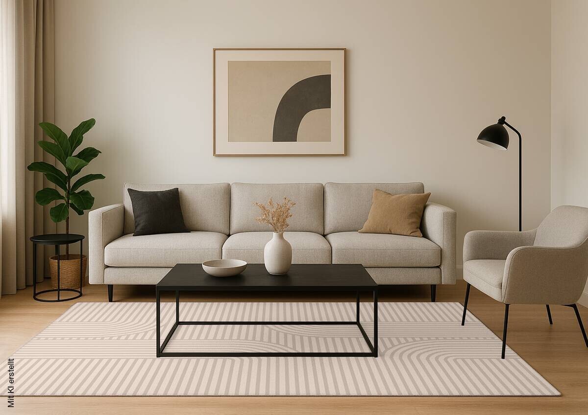 Webteppich Lucy creme B/L: ca. 160x220 cm