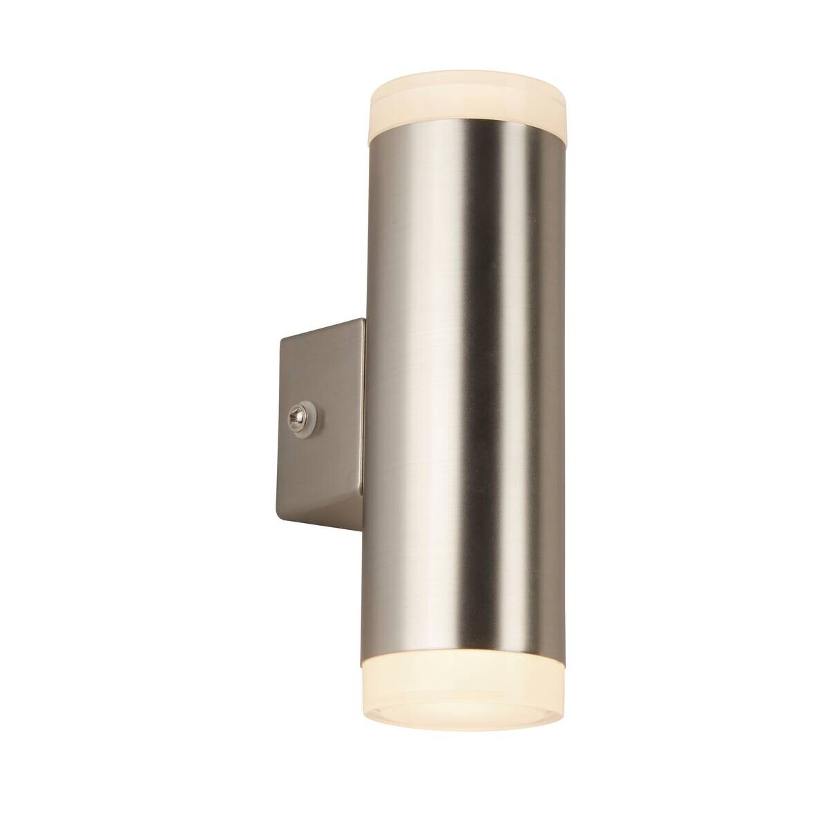 LED-Außenwandleuchte silber klar B/H/T: ca. 5x17x8 cm