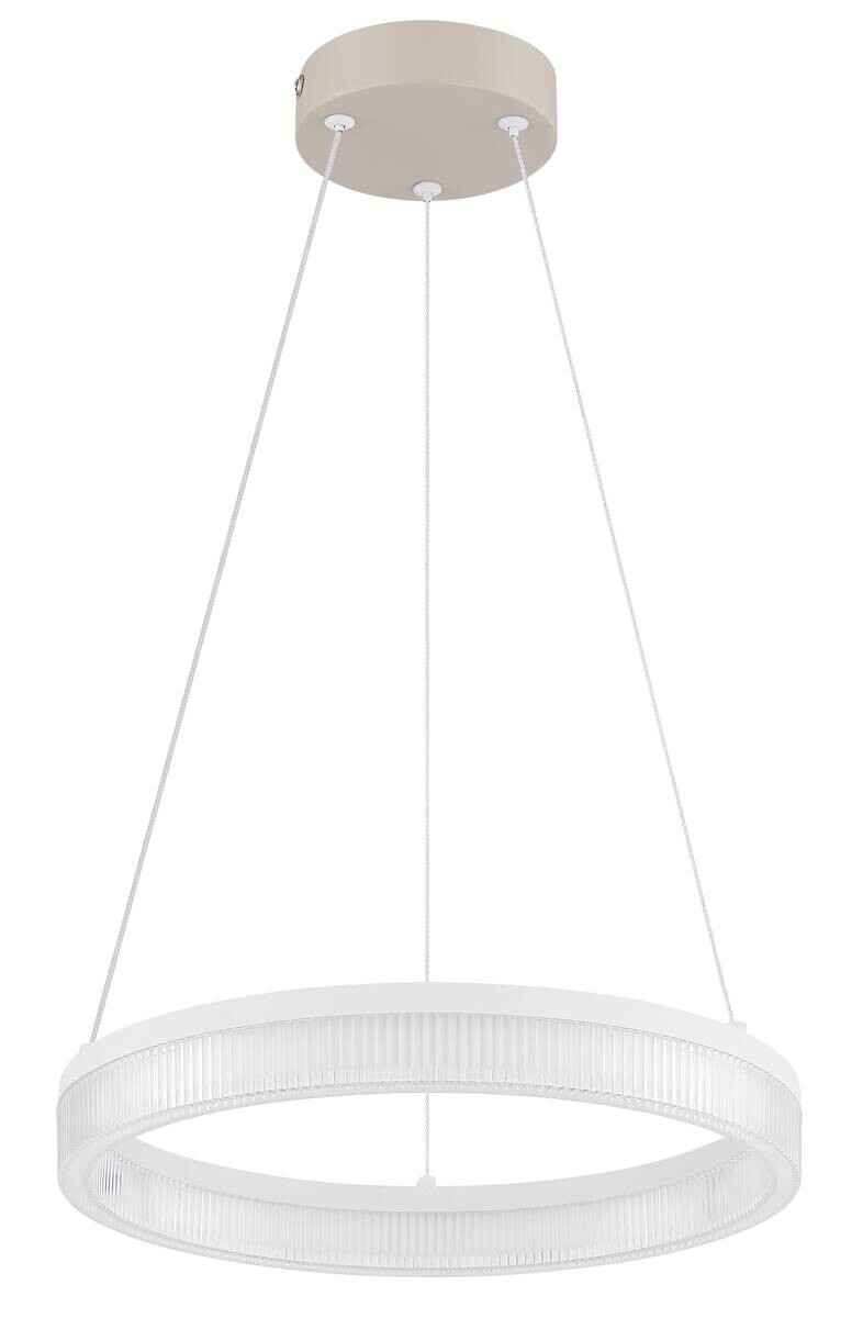 GLOBO Hängeleuchte weiß sand Metall Kunststoff H/D: ca. 150x33 cm 1 Brennstellen